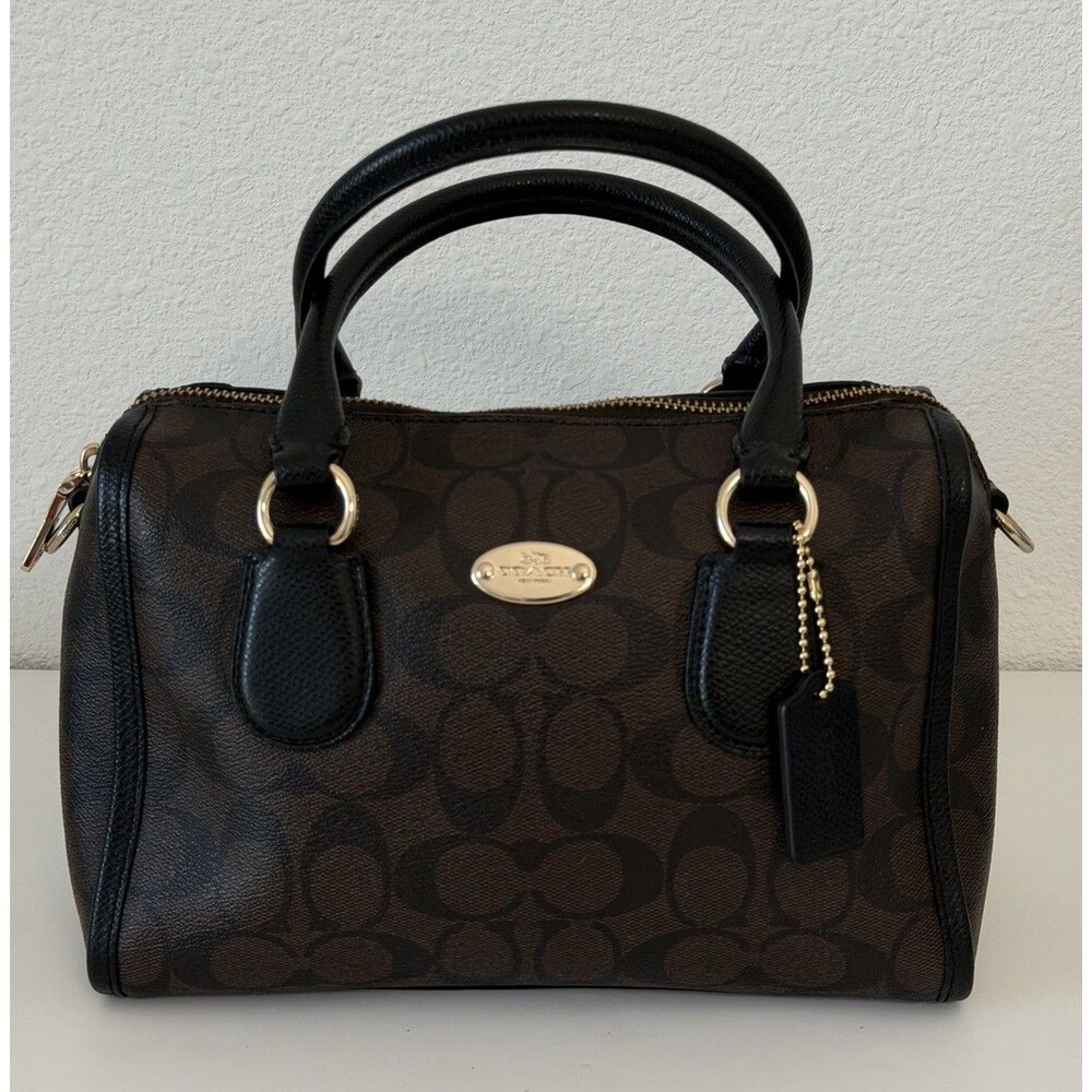 Coach Mini Bennett Satchel Bag Brown Handbag Crossbody Strap